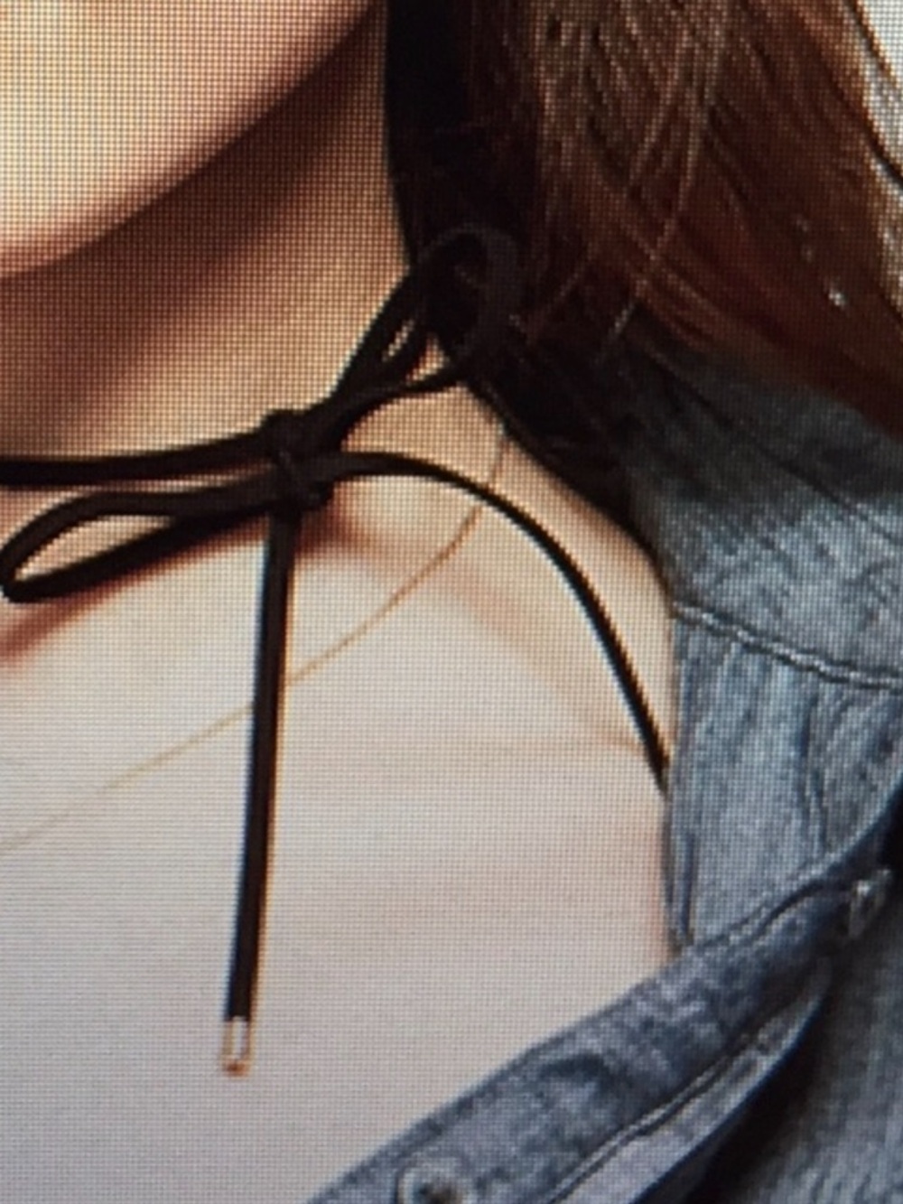 BaubleBar Black Suede Bow Choker Necklace